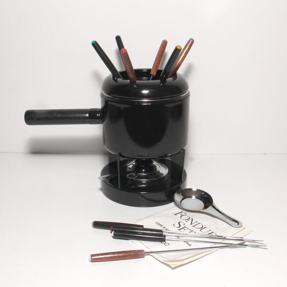 Vintage Roshco Fondue Pot with Box, skewers, fuel pot, instructions - Picture 2 of 3